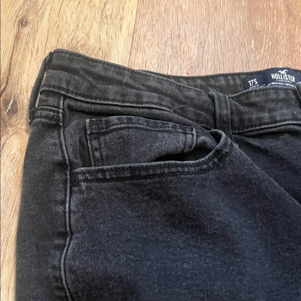 Distressed Hollister 17S Black Women's Jeans w33 L25